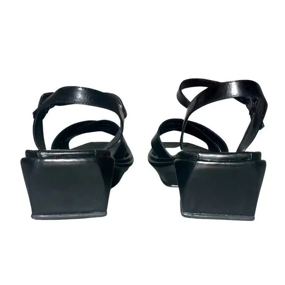 Cole Haan Black Leather Platform Sandals