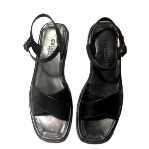 Cole Haan Black Leather Platform Sandals