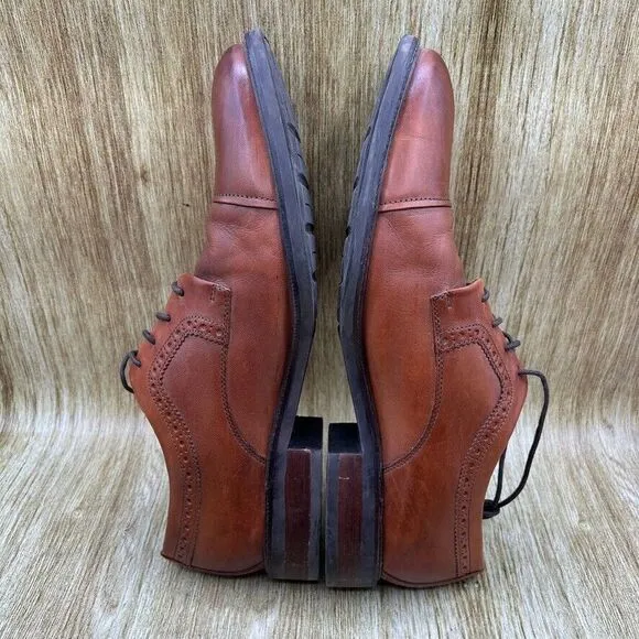Cole Haan Buckland Cap Toe‎ Men's Size 12 M Oxford Brown Leather Shoes C28882