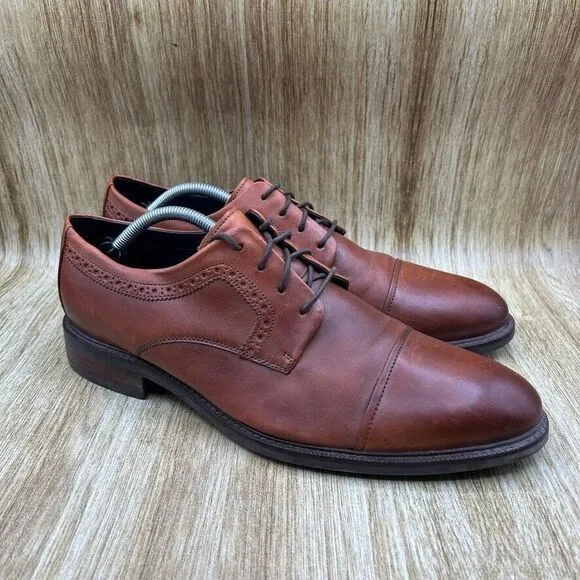 Cole Haan Buckland Cap Toe‎ Men's Size 12 M Oxford Brown Leather Shoes C28882