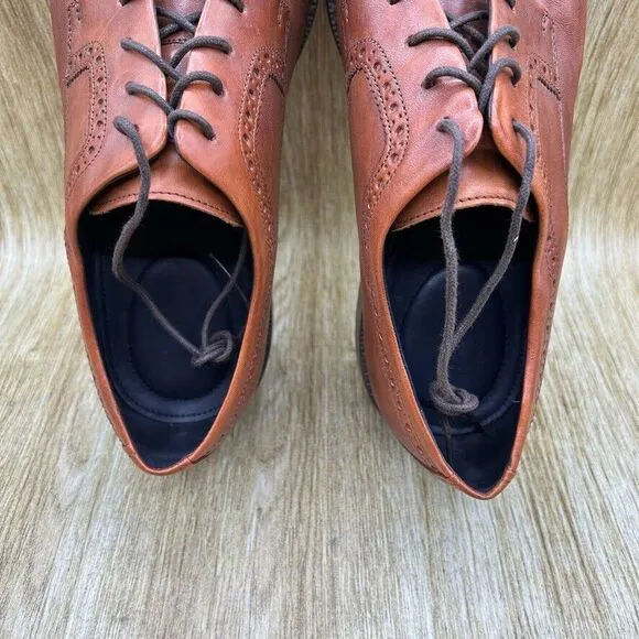 Cole Haan Buckland Cap Toe‎ Men's Size 12 M Oxford Brown Leather Shoes C28882