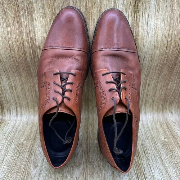 Cole Haan Buckland Cap Toe‎ Men's Size 12 M Oxford Brown Leather Shoes C28882