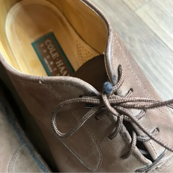 Cole‎ Haan Country Men Brown Nubuck Cap Toe Oxford Shoe Size 11 D Pre Owned