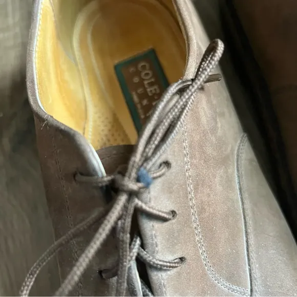 Cole‎ Haan Country Men Brown Nubuck Cap Toe Oxford Shoe Size 11 D Pre Owned