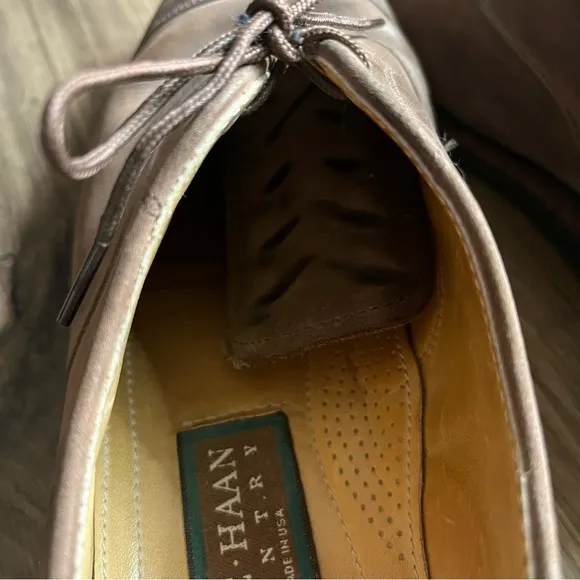 Cole‎ Haan Country Men Brown Nubuck Cap Toe Oxford Shoe Size 11 D Pre Owned
