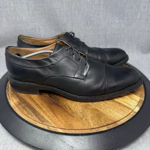 Cole Haan Dress Shoes Men's Size 14 Wide Warren Cap Toe Oxford Black Leather