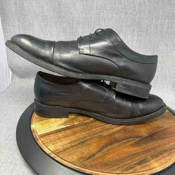 Cole Haan Dress Shoes Men's Size 14 Wide Warren Cap Toe Oxford Black Leather
