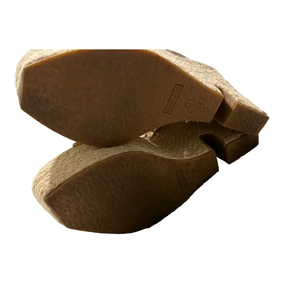 Cole Haan Espadrille Wedge Sandals‎ sz8-B Tan Leather Platform Air Tech Arden