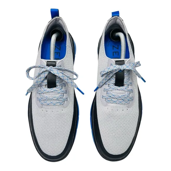 Cole Haan Generation Zerogrand Gray/Blue lace Up Waterproof Golf Sneakers Shoes