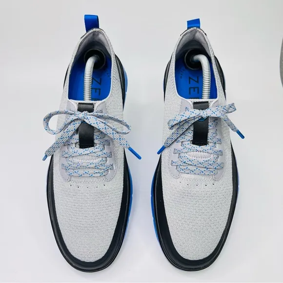 Cole Haan Generation Zerogrand Gray/Blue lace Up Waterproof Golf Sneakers Shoes