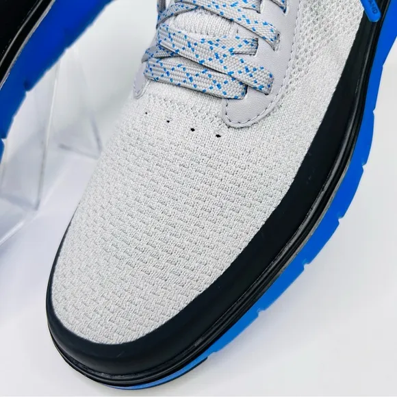 Cole Haan Generation Zerogrand Gray/Blue lace Up Waterproof Golf Sneakers Shoes