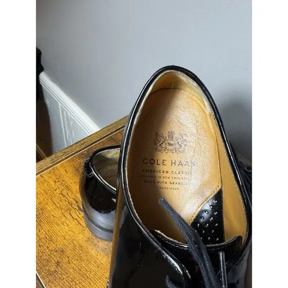 Cole Haan Gramercy Wholecut Oxford Derby Black Size 8.5 D C29561 Leather Dress