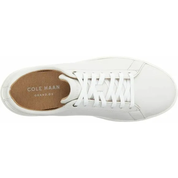 Cole Haan Grand OS Crosscourt II Mens 8 White Leather Sneaker Footwear Shoes NEW