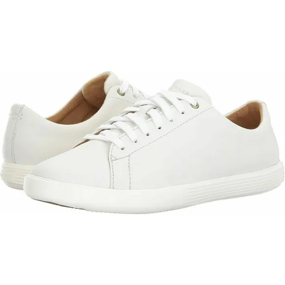 Cole Haan Grand OS Crosscourt II Mens 8 White Leather Sneaker Footwear Shoes NEW