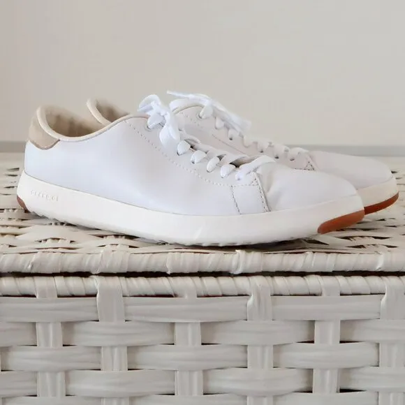Cole Haan GrandPro Tennis Shoes Sneakers Leather Lace Up Casual Sporty Shoes 7.5