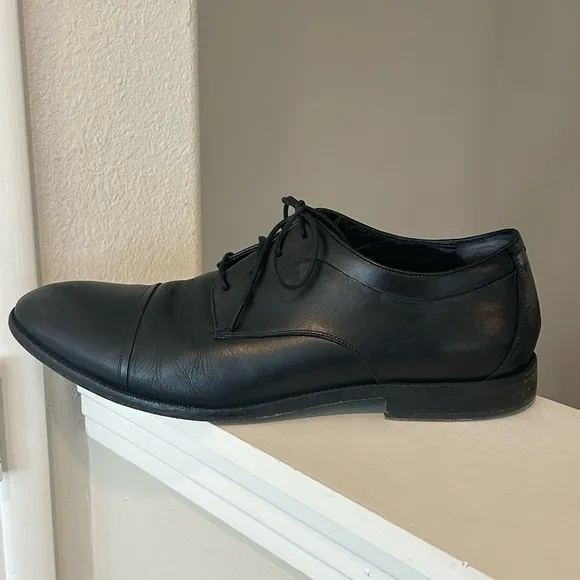 Cole Haan Harrison Grand Cap Toe Oxford Black Leather Shoes Mens Size 14 C32795