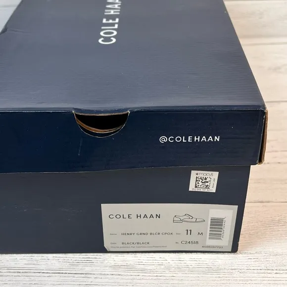 Cole Haan Henry Grand Black Leather Cap Toe Oxford Men’s Shoes 11M Dress Formal