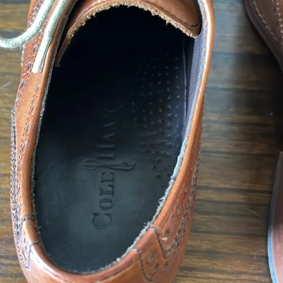 Cole Haan, men’s 9, Modern Essentials Wingtip Oxford in British Tan, dress shoe