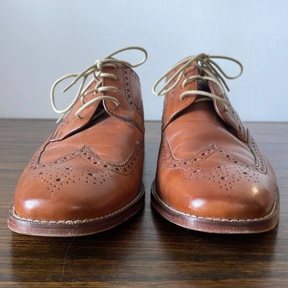Cole Haan, men’s 9, Modern Essentials Wingtip Oxford in British Tan, dress shoe
