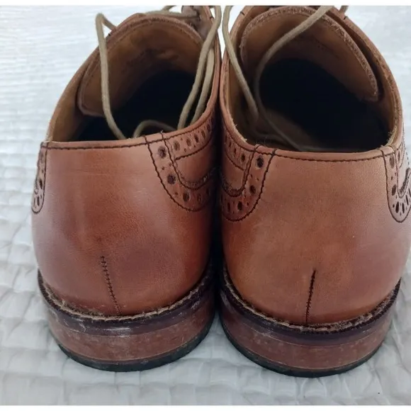 Cole Haan Men's Giraldo NikeAir Wingtip Oxford Tan Leather Shoes C09303 SZ 10M