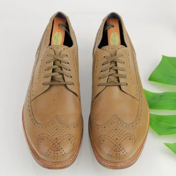 Cole Haan Mens Modern Classics Oxford Size 13 M Tan Leather Wingtip Dress Shoe