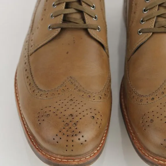 Cole Haan Mens Modern Classics Oxford Size 13 M Tan Leather Wingtip Dress Shoe