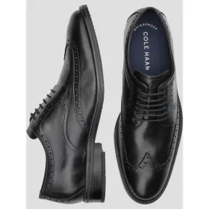 COLE HAAN Men's Modern Essentials Wing Oxford Shoes Black Waterproof Size 11.5