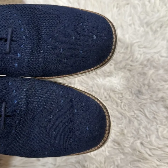 Cole Haan Mens Navy Blue 2.Zerogrand Stitchlite Lace UpOxford Shoes Size 10
