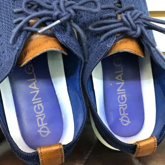 Cole Haan Mens Original Grand Stitchlite Wingtip Shoe Blue Size 8.5 C27960