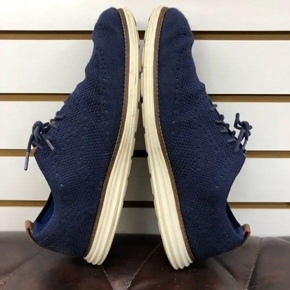Cole Haan Mens Original Grand Stitchlite Wingtip Shoe Blue Size 8.5 C27960