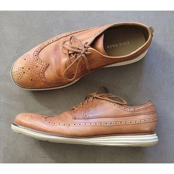 Cole Haan Men's Tan Grand.Os‎ Oxfords Sneakers Shoes Size 11 M C21133