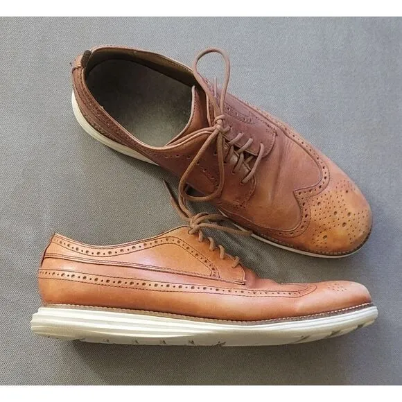 Cole Haan Men's Tan Grand.Os‎ Oxfords Sneakers Shoes Size 11 M C21133