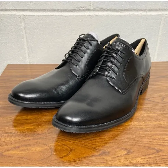 Cole Haan Modern Essentials Plain Toe Black Leather Dress Shoes Size 13M C38446