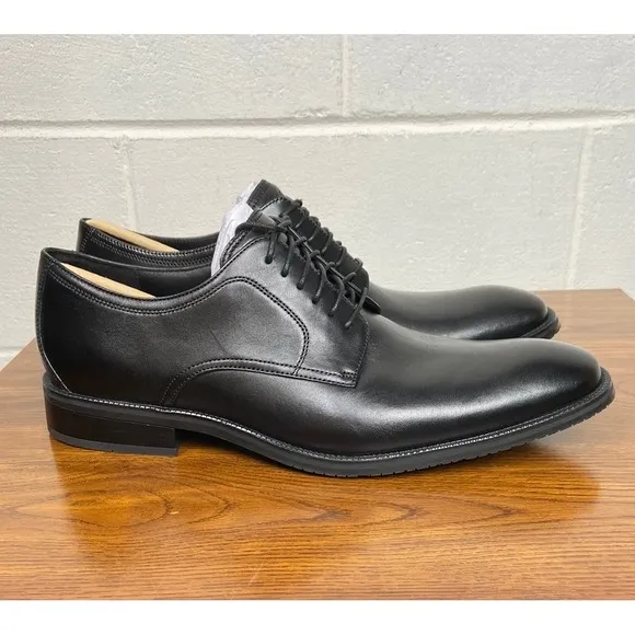 Cole Haan Modern Essentials Plain Toe Black Leather Dress Shoes Size 13M C38446
