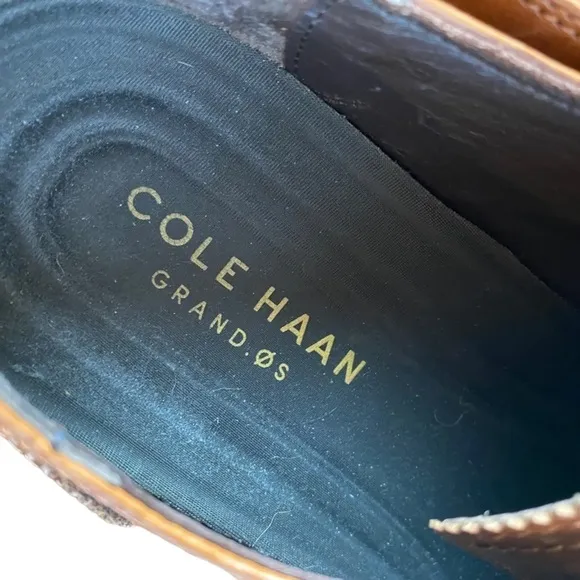 Cole Haan Modern Wingtip British Brown Leather Oxford Dress Shoes Men's Size 9