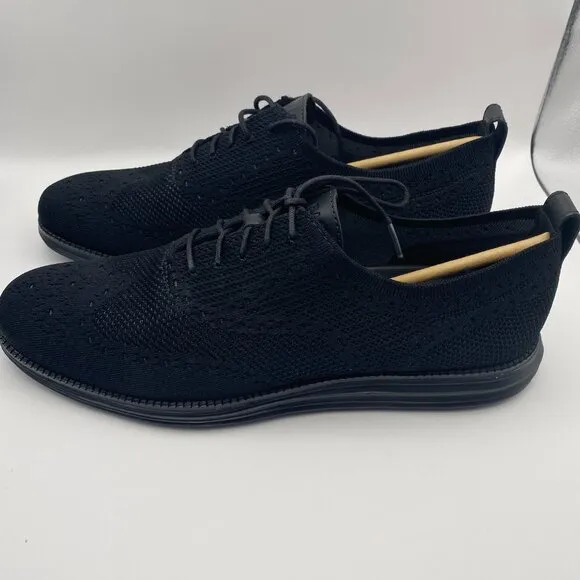 Cole Haan OriginalGrand Knit Wingtip Oxford Black Style C28443 Men's 13M