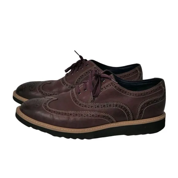 Cole Haan Sz 9M Oxblood C11823 Oxford Wingtip Brogue Shoes Lace Up Career Office