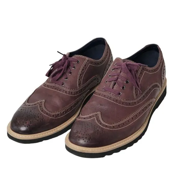 Cole Haan Sz 9M Oxblood C11823 Oxford Wingtip Brogue Shoes Lace Up Career Office