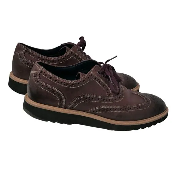Cole Haan Sz 9M Oxblood C11823 Oxford Wingtip Brogue Shoes Lace Up Career Office