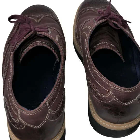 Cole Haan Sz 9M Oxblood C11823 Oxford Wingtip Brogue Shoes Lace Up Career Office