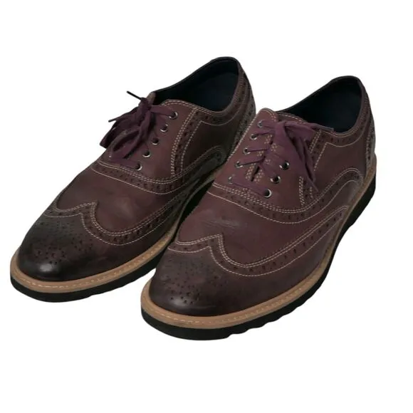 Cole Haan Sz 9M Oxblood C11823 Oxford Wingtip Brogue Shoes Lace Up Career Office