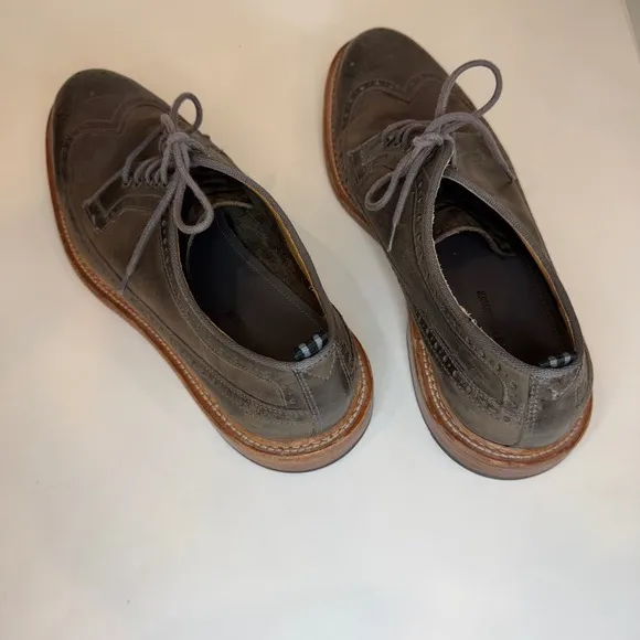 Cole Haan Todd Snyder Mens Dress Shoes 12 Leather Wingtip Brogues Gray Preppy