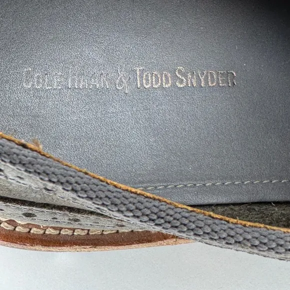 Cole Haan Todd Snyder Mens Dress Shoes 12 Leather Wingtip Brogues Gray Preppy