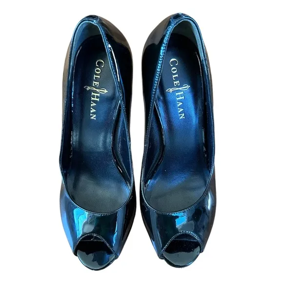 Cole Haan | Women’s black patten leather Mariela Air OT Pumps, Nike tech, sz 6B