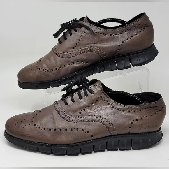 Cole Haan ZeroGrand Wingtip Oxford Burnished Pavement Men Shoes C30720 Size 11.5