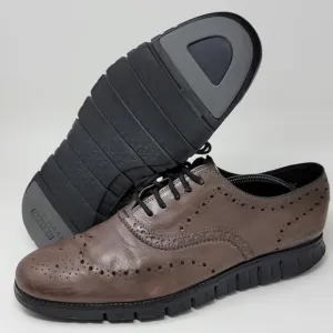 Cole Haan ZeroGrand Wingtip Oxford Burnished Pavement Men Shoes C30720 Size 11.5