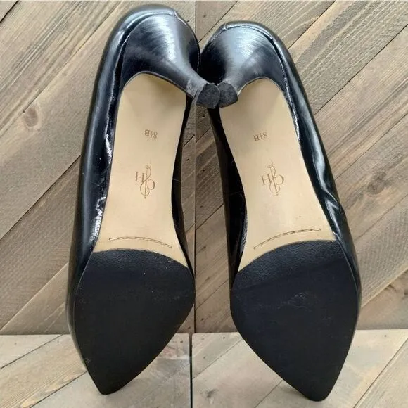 Cole Haan Classic Black Leather Pumps Womens Size 8.5 B High Heels Casual‎