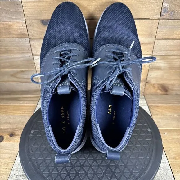 Cole Haan Zero Grand Mens Size 10.5M Blue Tour Knit OS Oxford Shoes C31344