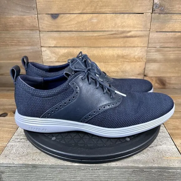 Cole Haan Zero Grand Mens Size 10.5M Blue Tour Knit OS Oxford Shoes C31344