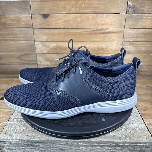 Cole Haan Zero Grand Mens Size 10.5M Blue Tour Knit OS Oxford Shoes C31344